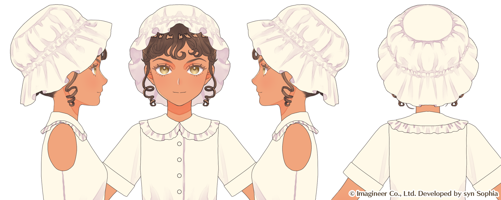 マーヤの顔アップ四面図