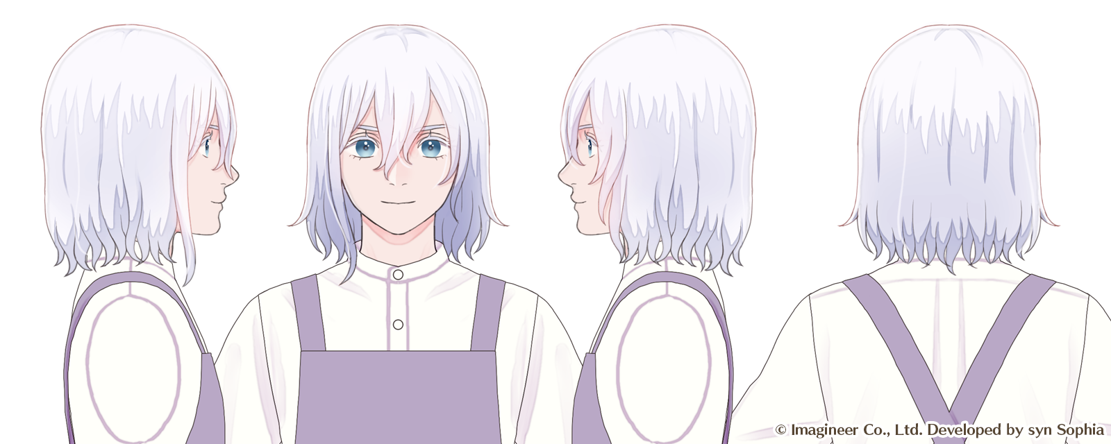 ネムの顔アップ四面図