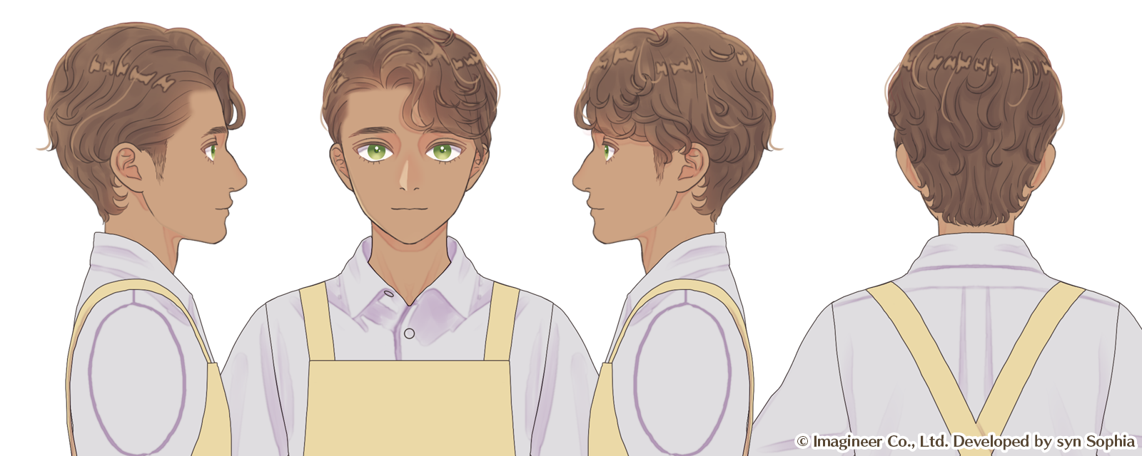 ジップの顔アップ四面図